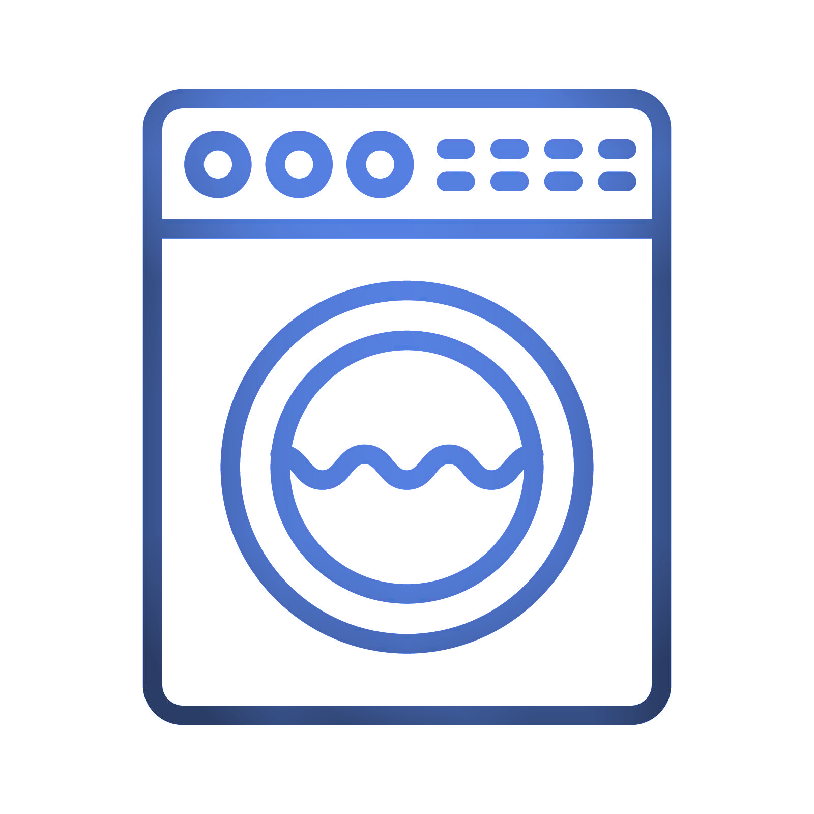 Blue Washing Machine Circle